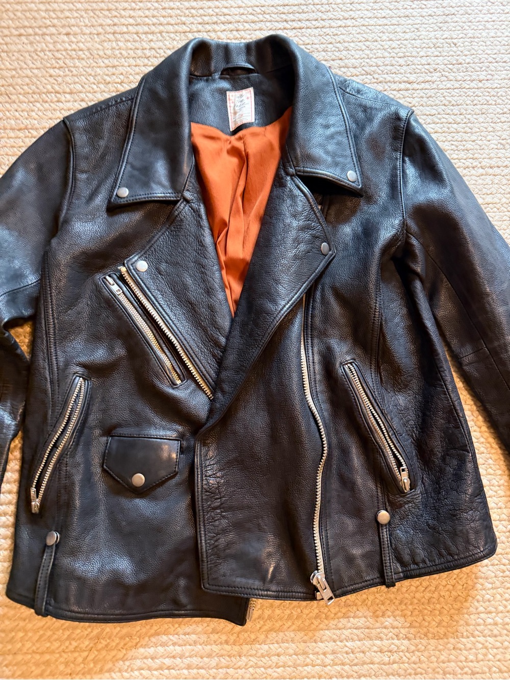 Free People M 100% Leather Jacket - Picture 2 of 3